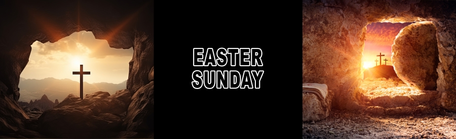 computer easter sunday banner